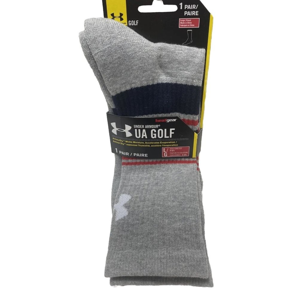 UNDER ARMOUR  UA GOLF ArmouDry™ Wicks Moisture, men’s large golf socks Brand New